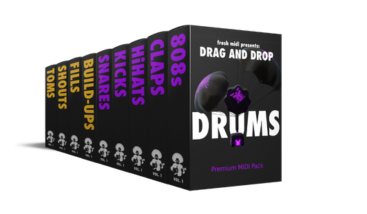 DRAG AND DROP DRUMS (Premium MIDI Bundle)